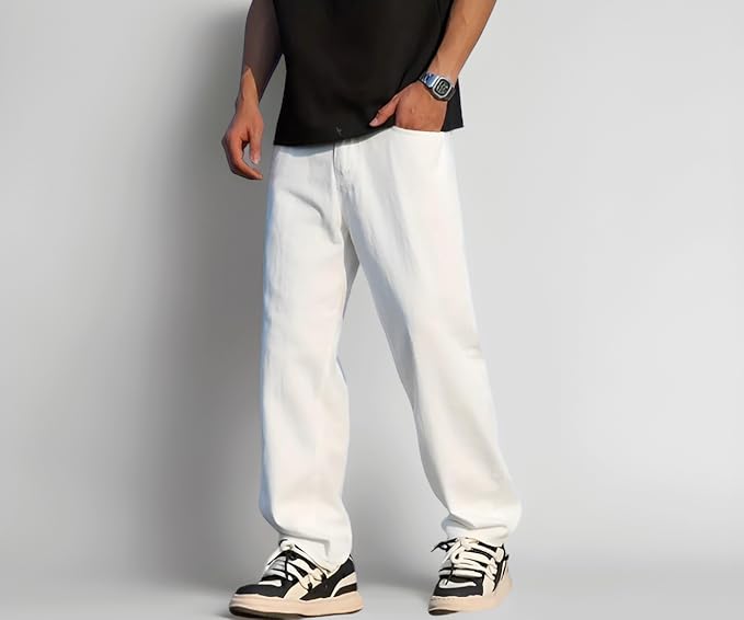Ben Martin Men Jeans | Baggy Fit Jean's for Man | Loose Fit High Rise Denim | Dance Rap Rapping Style Pant for Men | Denim Cotton Jeans