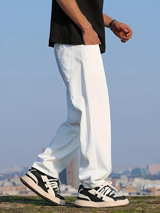 Ben Martin Men Jeans | Baggy Fit Jean's for Man | Loose Fit High Rise Denim | Dance Rap Rapping Style Pant for Men | Denim Cotton Jeans - Image 3