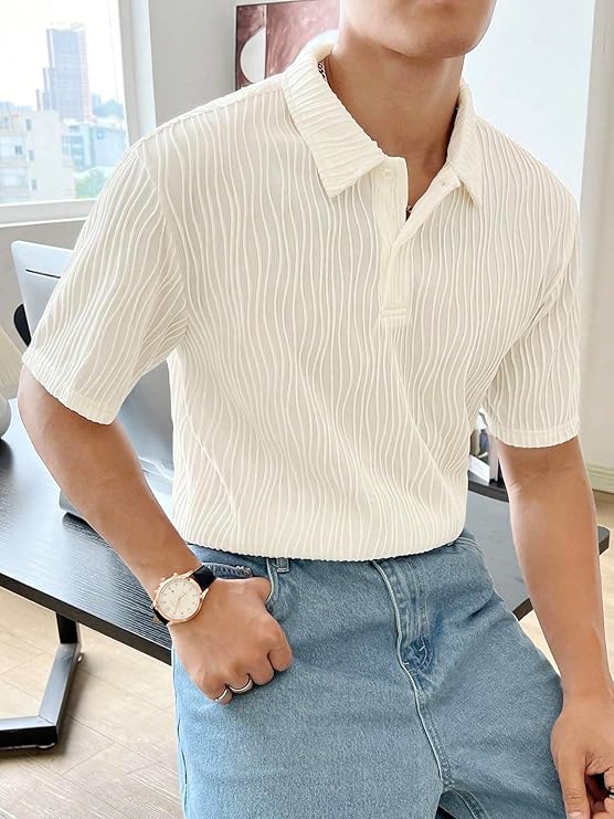 Leriya Fashion Cotton T-Shirt for Men – Soft Breathable Fabric | Regular Fit Half Sleeve Collar Tee for Summer Casual Wear - Image 3