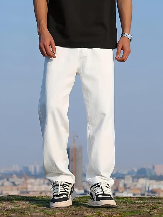 Ben Martin Men Jeans | Baggy Fit Jean's for Man | Loose Fit High Rise Denim | Dance Rap Rapping Style Pant for Men | Denim Cotton Jeans - Image 4